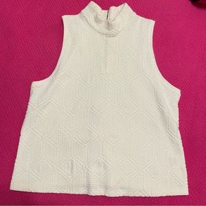 Anthropologie mock neck sleeveless shirt
